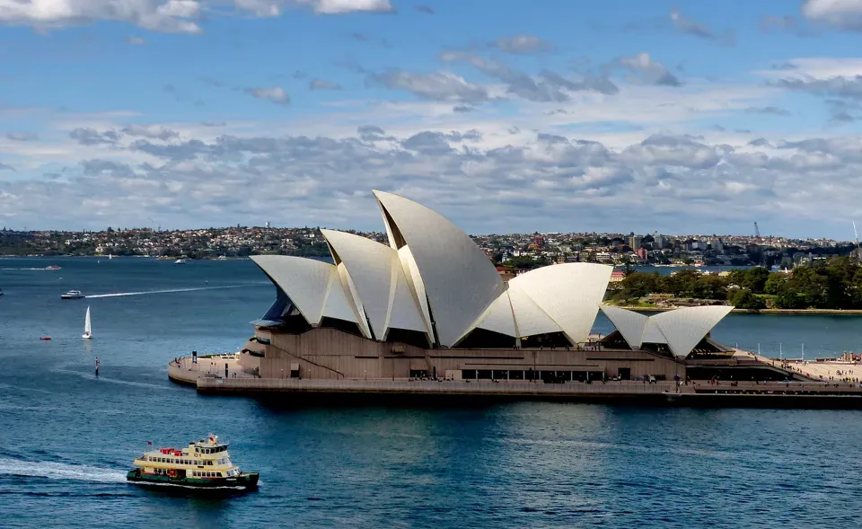 The Sydney Opera House on Sydney Harbour